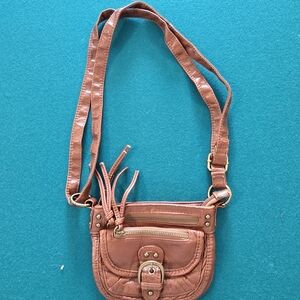 Stylish Tan Leather Crossbody Bag